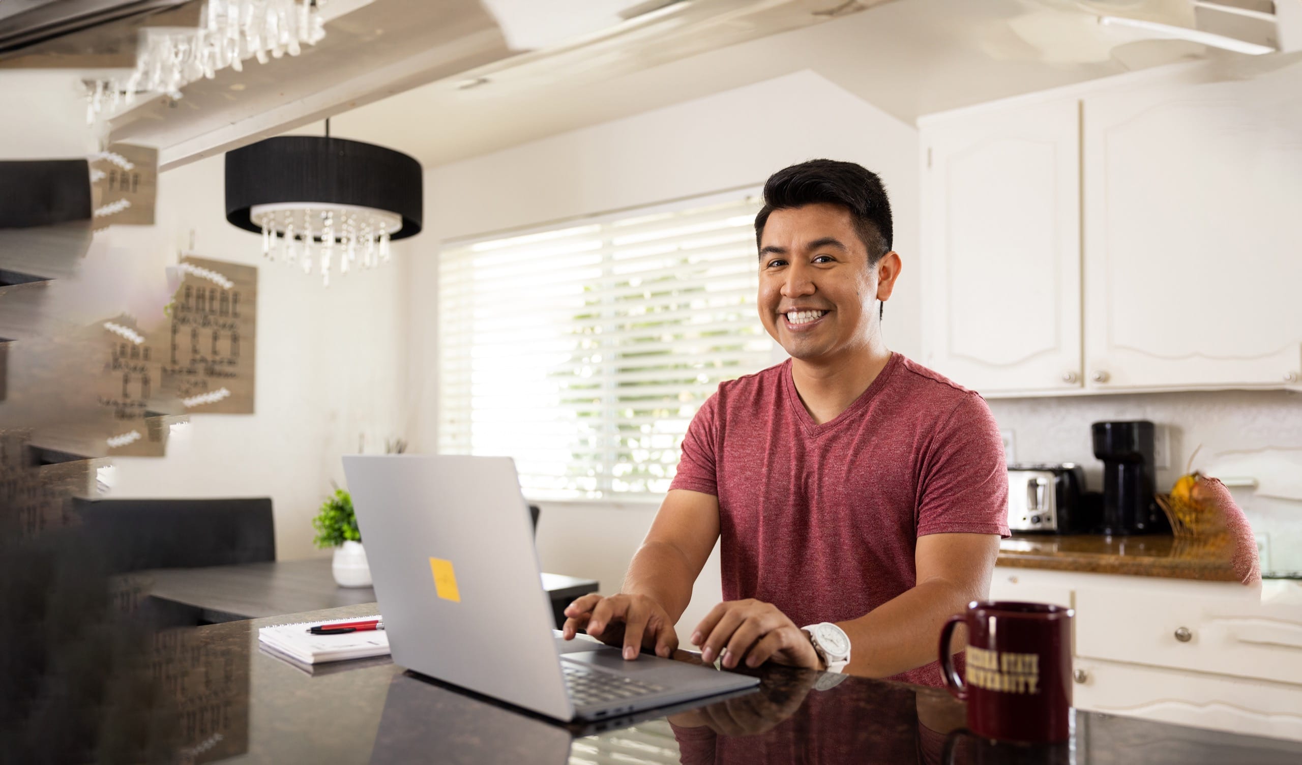 Man standing in kitchen