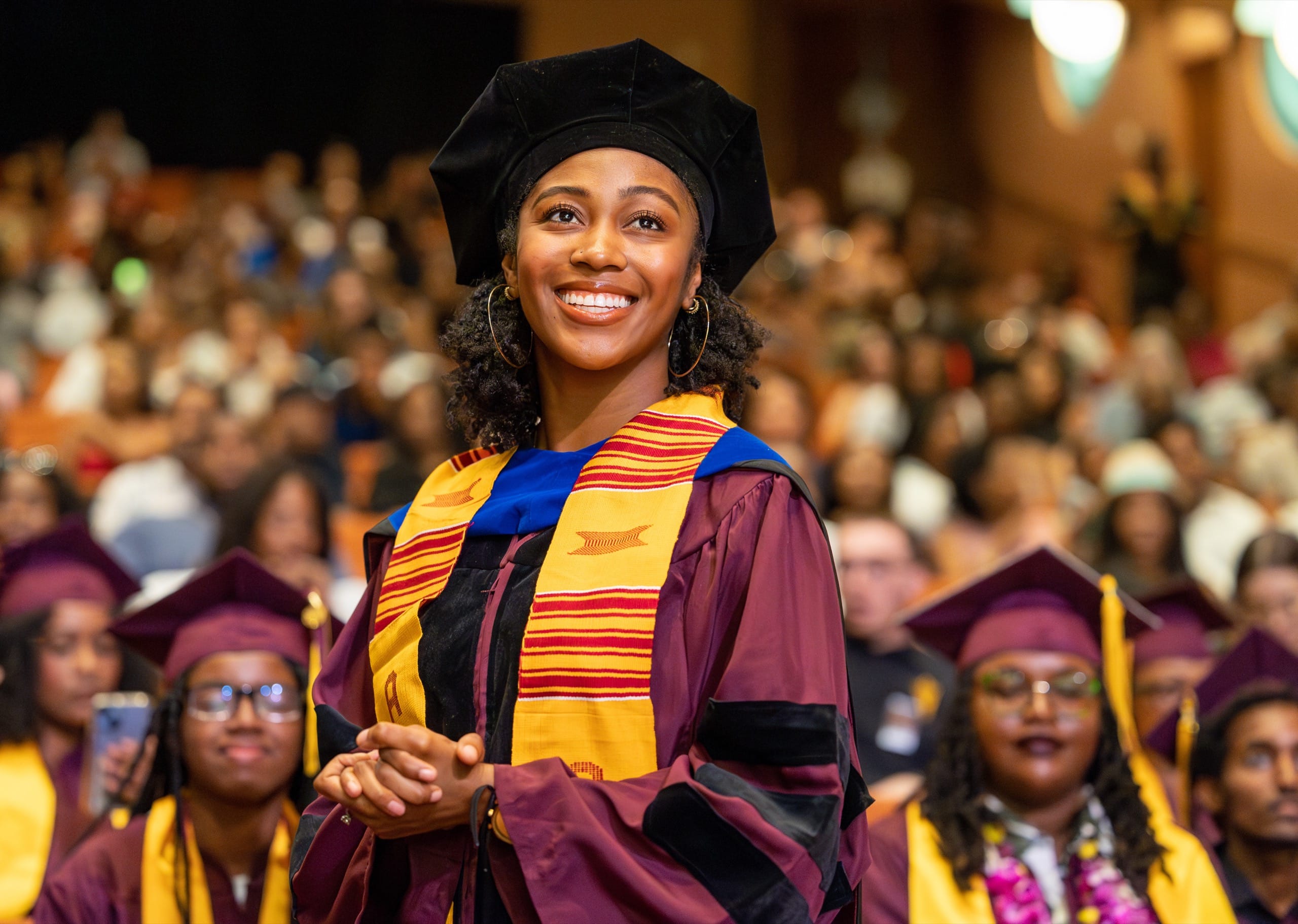 Black woman graduating