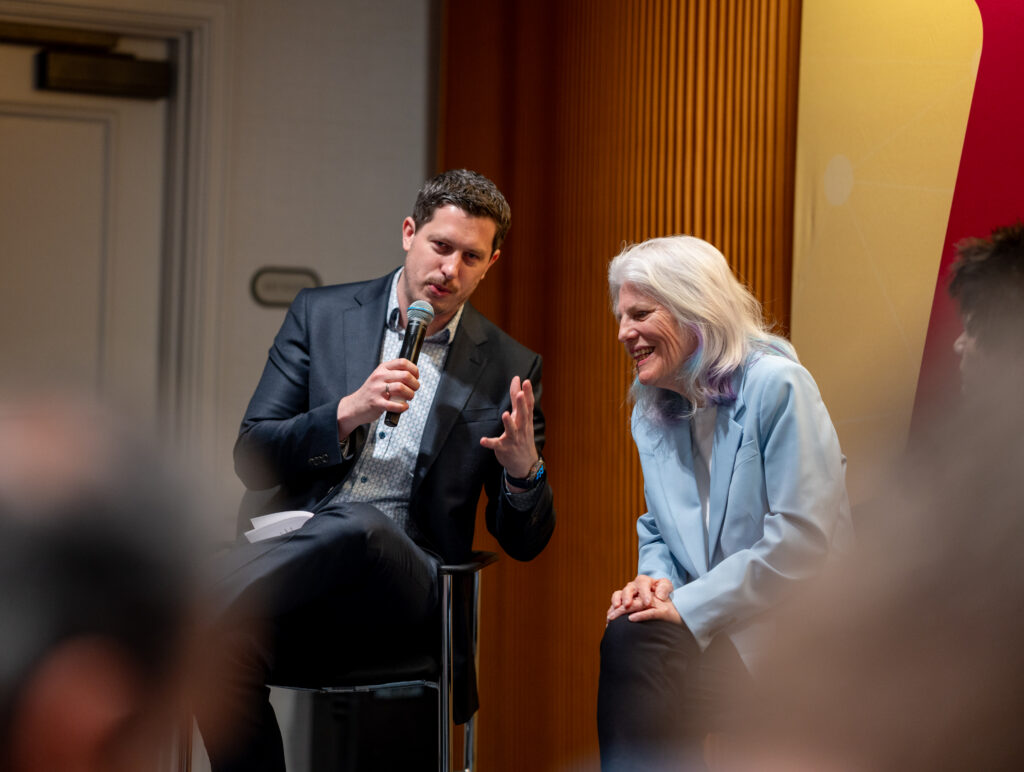 The Global AI Shift. Rewiring Learning and Work-24 Moderator Patrick Rossol-Allison speaks with Candance Thille.